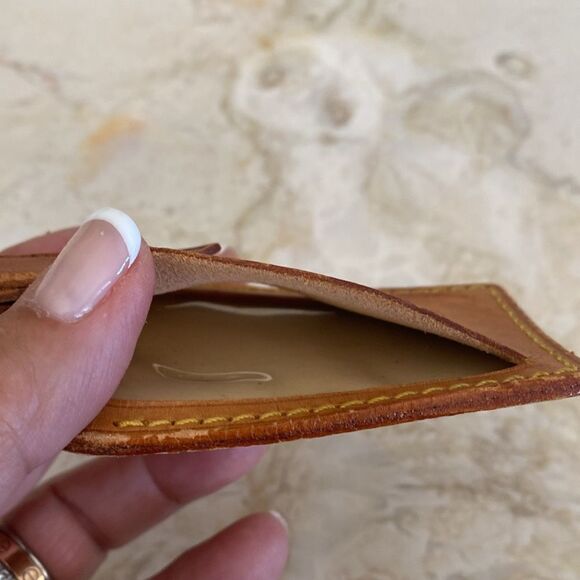 Vintage Louis Vuitton Vachetta Leather Luggage Tag & Poignet - Picture 8 of 10